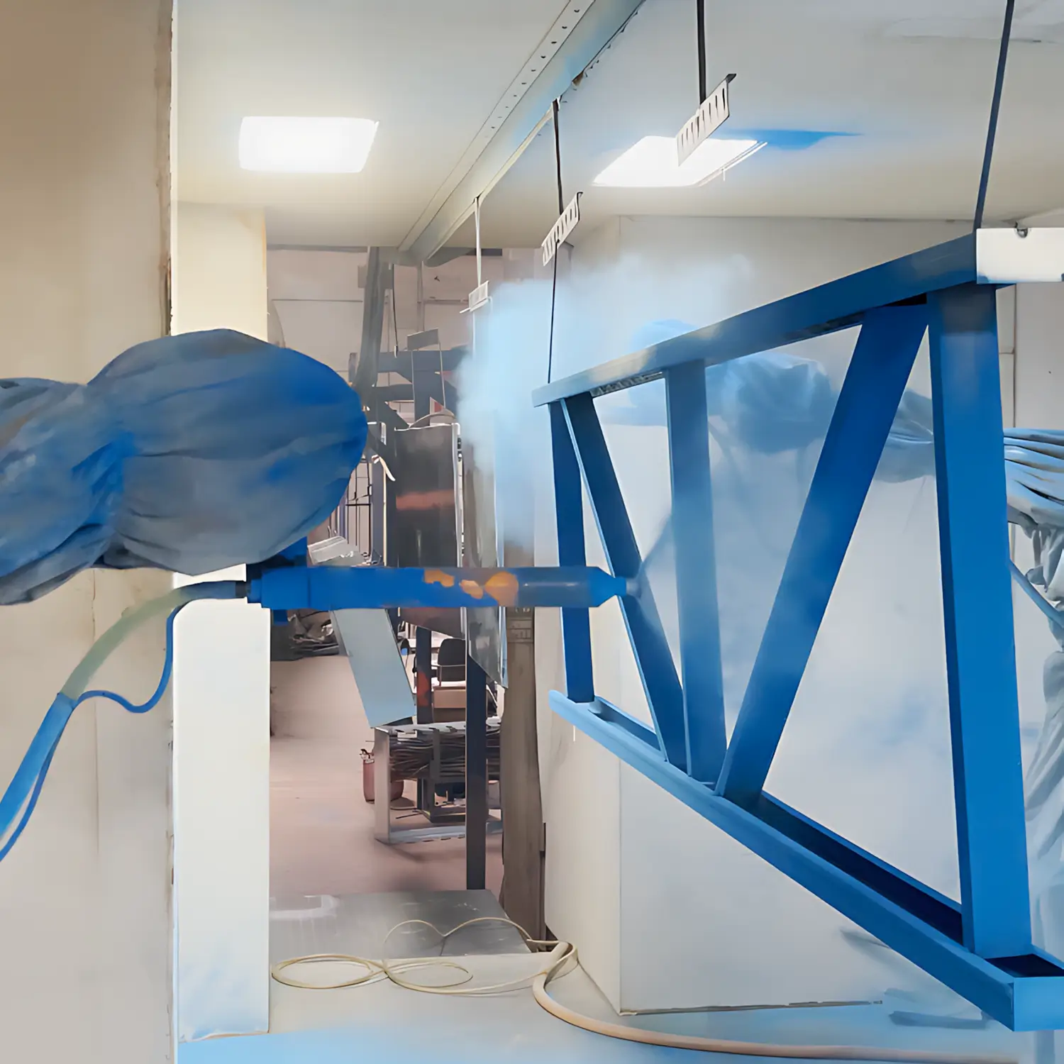 Vision Guided Robotic Spraying for Frame-Type Workpieces